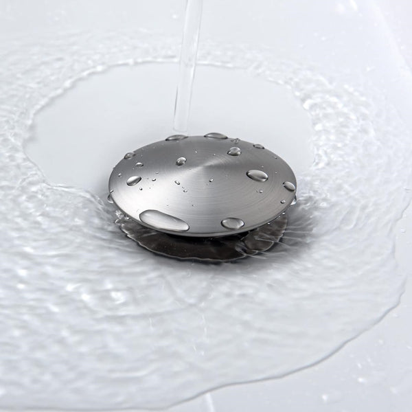 Bathroom Sink Drain with Overflow, Vessel Sink Lavatory Vanity Pop Up Drain Stopper, 304 Stainless Steel