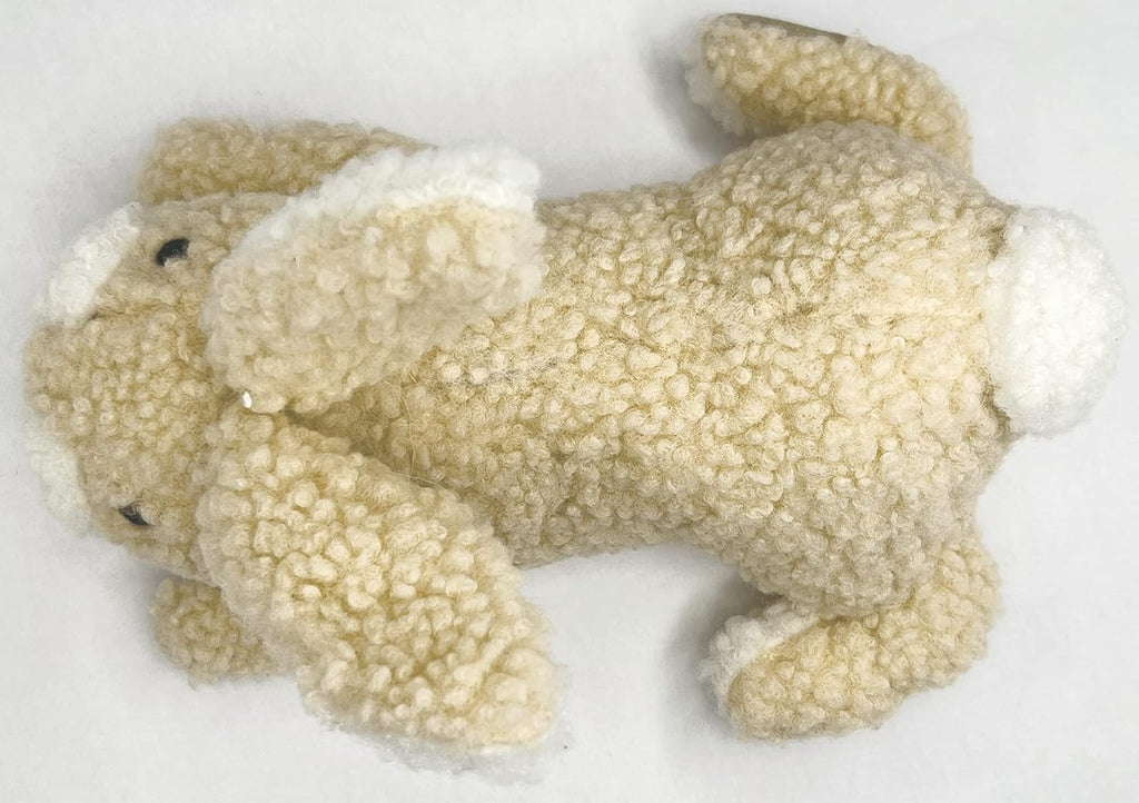 Glory To Dog Large Sherpa Plush Bunny Squeaky Interactive Fetch Dog Toy Stuffed with Fluff and Crinkly Floppy Ears for Medium to Large Breeds