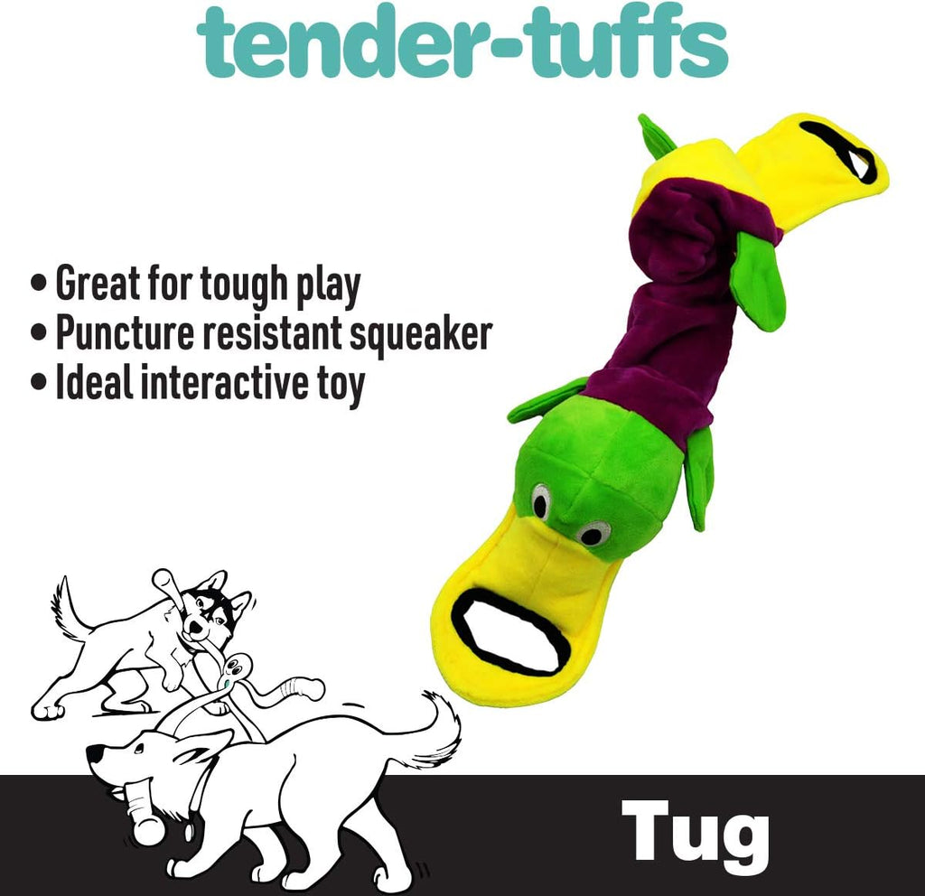 SmartPetLove Tender-Tuffs Platypus Tug Plush Dog Toy - Squeaky and Interactive Tug-of-War Dog Toy for Small to Large Dogs