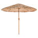 Thatched Patio Umbrella, Tiki Style Outdoor Straw Umbrella with Tilt Adjustment and Crank, Wood Pole for Pool Beach Garden