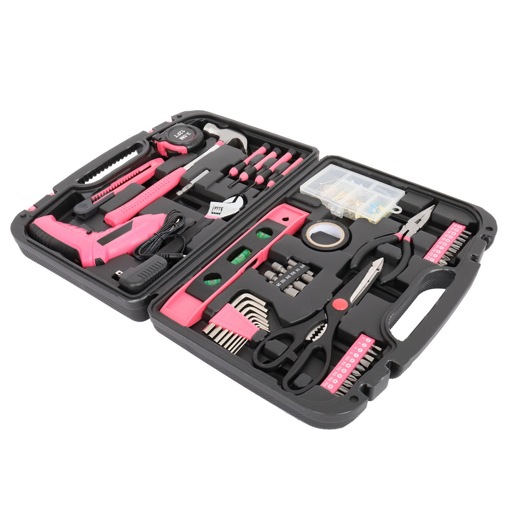 AEELLEEA-149 Piece Household Hand Tool Kit with Storage Case, Home Repair DIY Hand Tools Set with Hammer, Pliers, Level & Screwdriver Bits