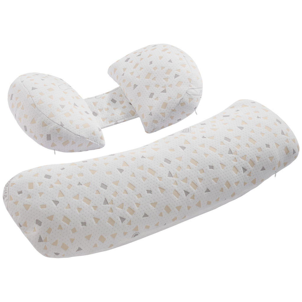 H-Shaped Adjustable Pregnancy Pillow, 32.7 Inch Soft Polyester Maternity Support Pillow, Breathable Detachable Washable Cover Full Body Sleeping Pillow for Pregnant Women