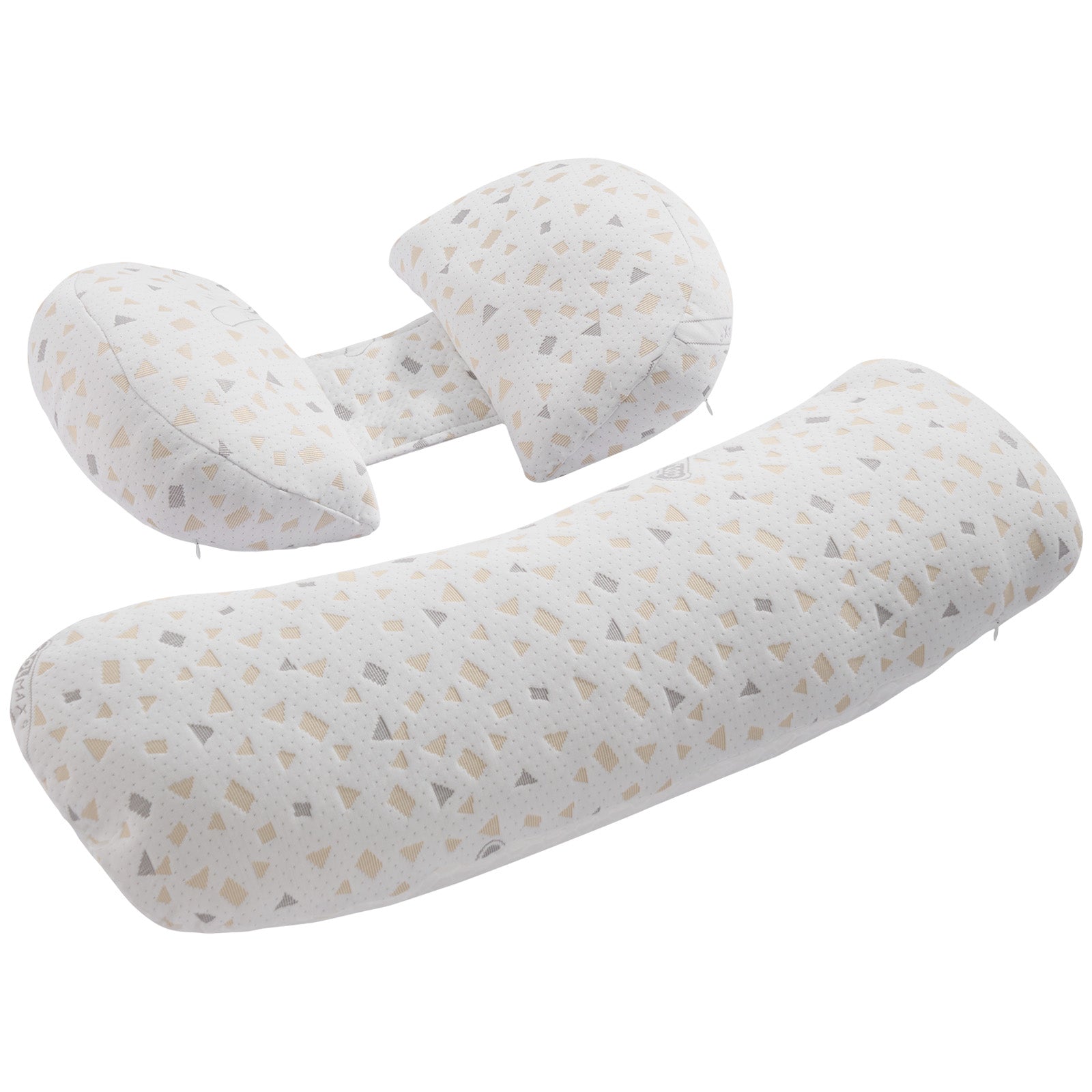 H-Shaped Adjustable Pregnancy Pillow, 32.7 Inch Soft Polyester Maternity Support Pillow, Breathable Detachable Washable Cover Full Body Sleeping Pillow for Pregnant Women
