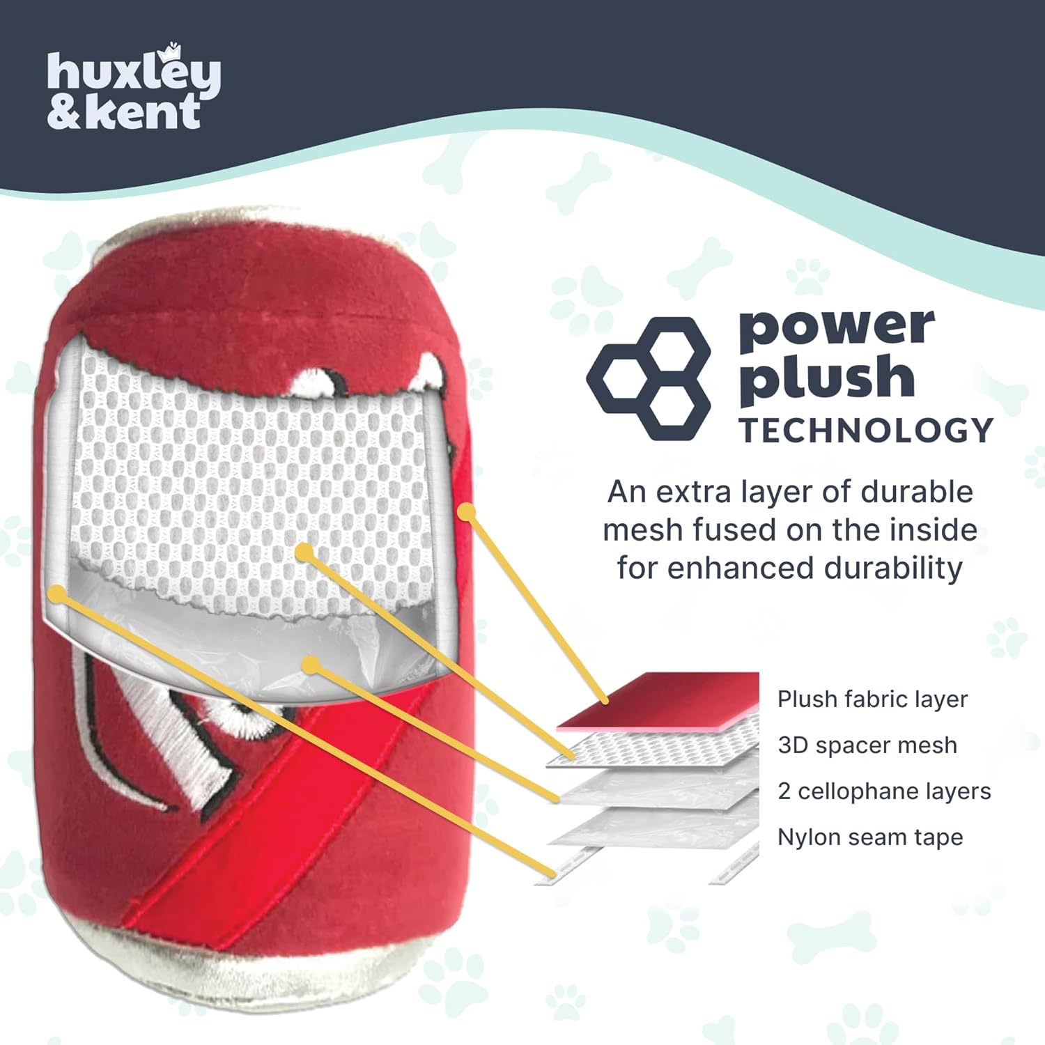 Huxley & Kent Funny Dog Toys w/Squeaker & Crinkl -Stimulating & Interactive Chew Toy for Dogs - Mesh Lined Stuffed Doggie Toy - Easy to Clean Doggie Toys for All Breeds (Bad Dog Jack's Whiskey,Small)