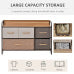 Dresser Storage Tower with 5 Fabric Drawers, Fabric Dresser for Bedroom, Steel Frame Wood Top Organizer Unit for Closet Living Room