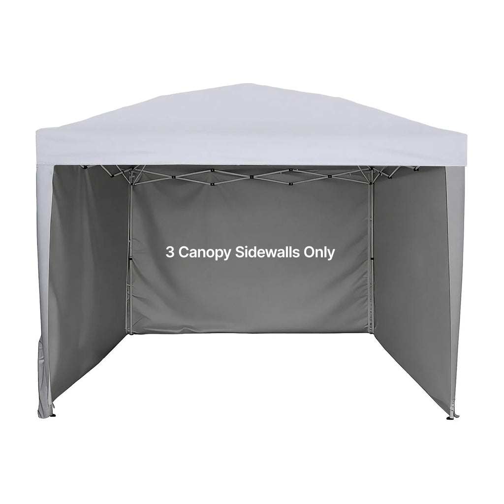 10' x 10' Pop-Up Canopy Sidewalls, 3-Pack Waterproof 210D Oxford Tent Walls with Sun Protection, White