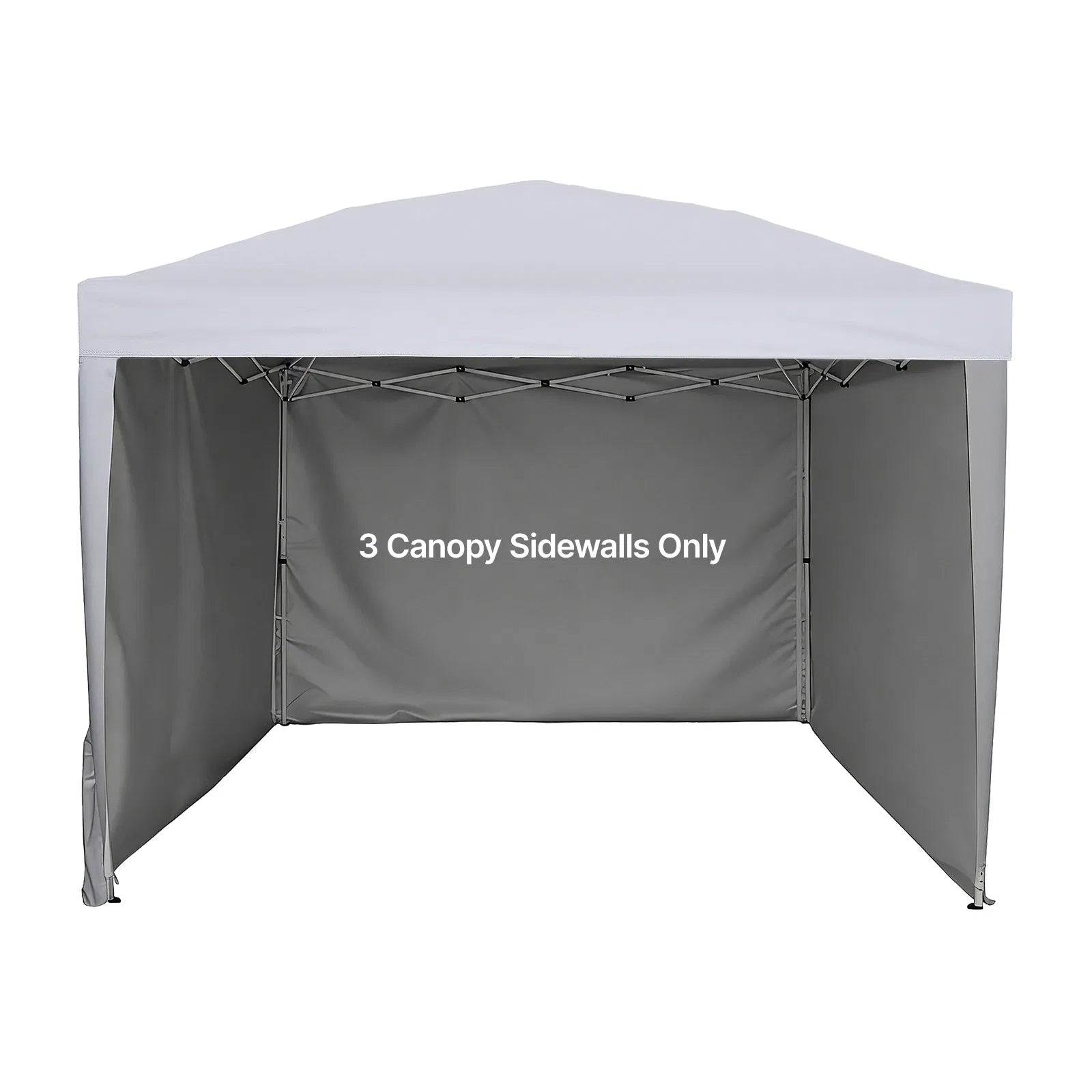 10' x 10' Pop-Up Canopy Sidewalls, 3-Pack Waterproof 210D Oxford Tent Walls with Sun Protection, White