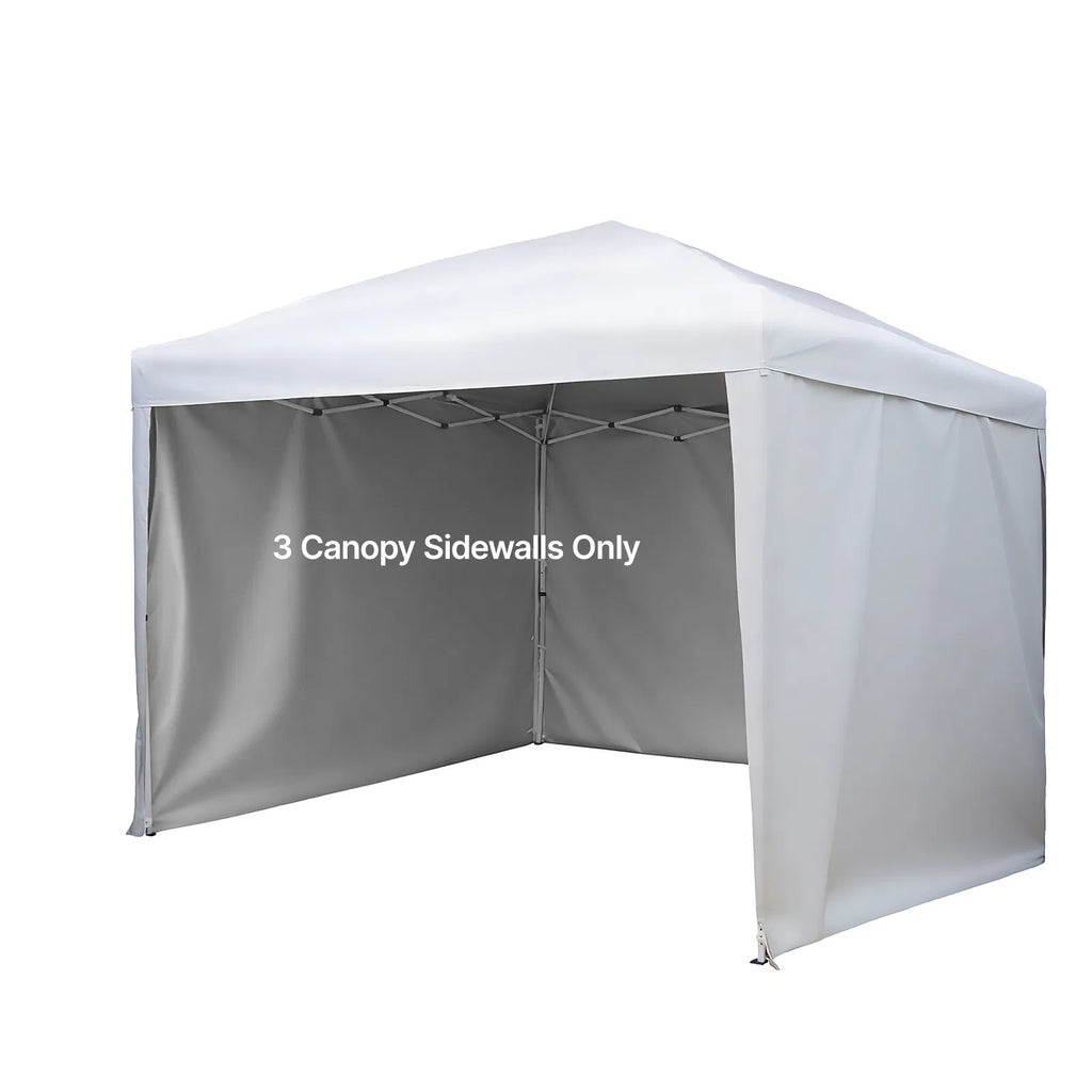 10' x 10' Pop-Up Canopy Sidewalls, 3-Pack Waterproof 210D Oxford Tent Walls with Sun Protection, White