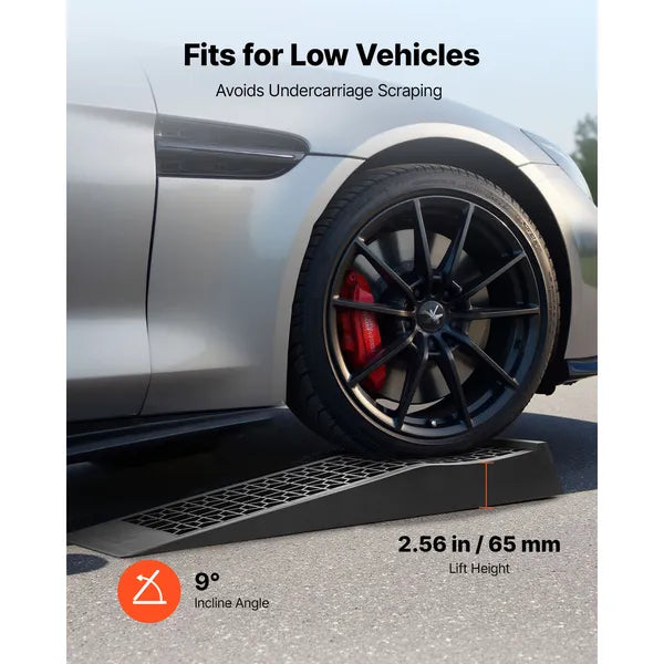AEELLEEA 2-Pack Low Profile Car Ramps 27.4" L x 7.87" W, 2.56" Lift 10000 lbs Plastic Vehicle Service Ramps for Low Cars