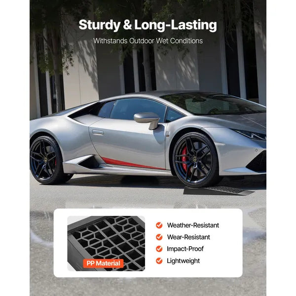 AEELLEEA 2-Pack Low Profile Car Ramps 27.4" L x 7.87" W, 2.56" Lift 10000 lbs Plastic Vehicle Service Ramps for Low Cars