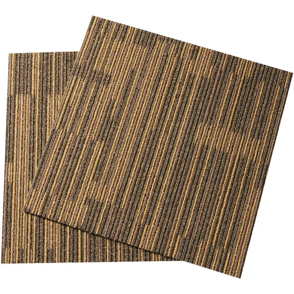 Carpet Tiles 20x20 Peel and Stick Carpet Squares with Padding Attached 12 Tiles Covers 33 sq ft Mixed Brown for Bedroom Living Room