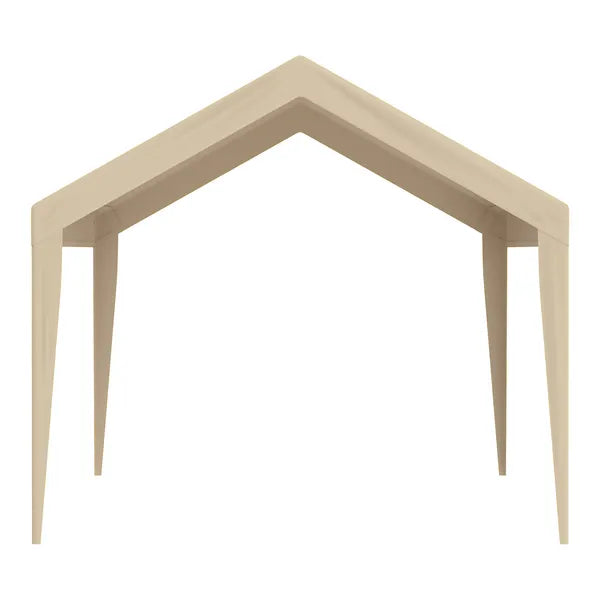 Aeelleea 10x20 FT Carport Replacement Canopy Cover, Heavy Duty Waterproof UV Resistant Car Shelter Top, Beige Only Cover No Frame