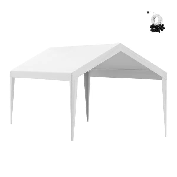 Aeelleea 10x20 FT Carport Replacement Canopy Cover, Heavy Duty Waterproof UV Resistant Car Shelter Top, White Only Cover No Frame