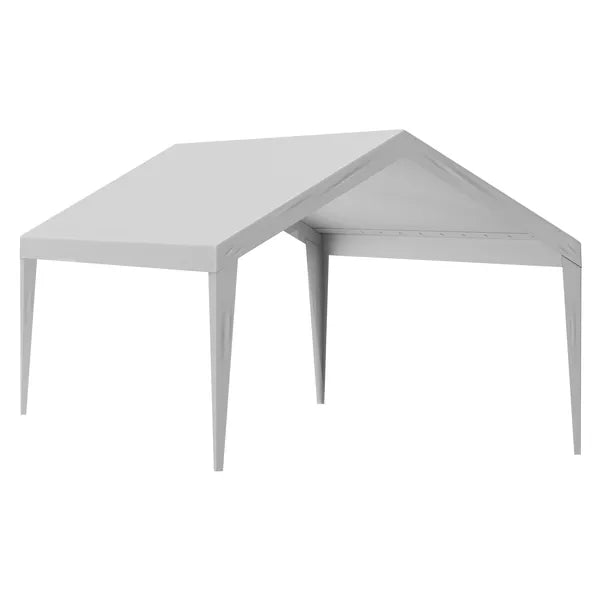 Aeelleea 12x20 FT Carport Replacement Canopy Cover, Heavy Duty Waterproof UV Resistant Car Shelter Top, Gray Only Cover No Frame