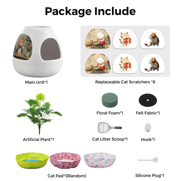 White Cat Litter Box Bulk 18 Pack, Semi-Open High Side Anti-Splash Cat Toilet, PP Plastic Pet Litter Pan for Kitten & Adult Cats