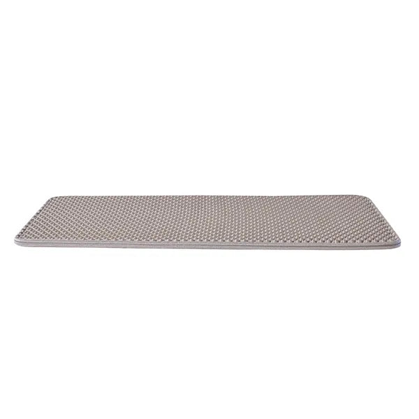 Double Layer EVA Cat Litter Mat, Non-Slip with Adhesive Pads, Waterproof Scratch Resistant Kitty Litter Trapping Mat for Cat Litter Box