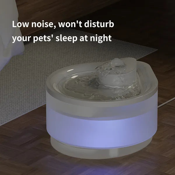 Aeelleea Ultra Quiet Cat Water Fountain, 9.17×8.07×5.24 Inch Automatic Pet Water Dispenser, Indoor Circulating Drinking Fountain for Cats Small Pets