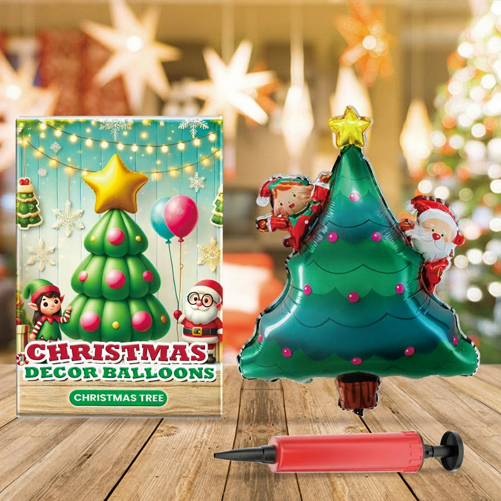 Dowmoo Christmas Balloons Balloon Standing Santa Claus Reindeer Christmas Tree Event Atmosphere Decoration