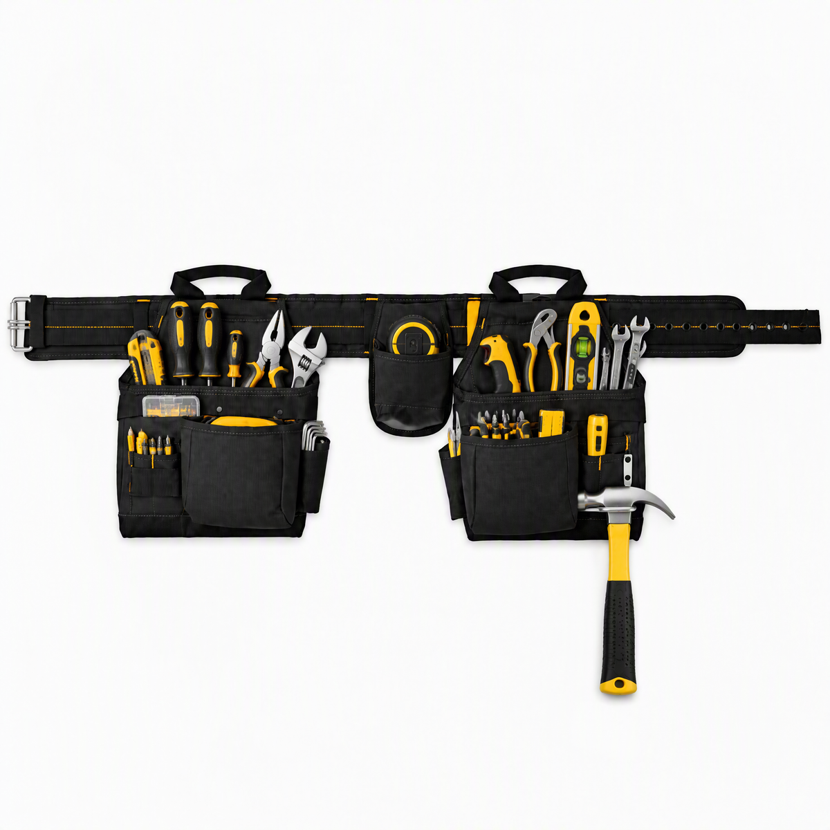 AEELLEEA-20-Pocket Heavy Duty Tool Belt, Adjustable Waist Tool Organizer with Hammer Holder