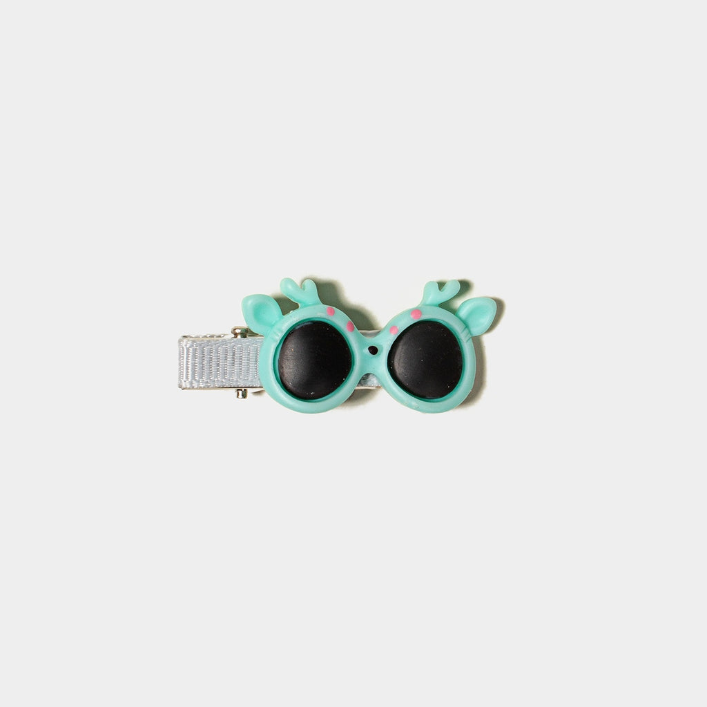 2 Pack Cartoon Sunglasses Design Hair Barrettes, Animal Theme Hair Clips for Girls, Random Color Shipped: Pink, Purple, Green, Mint Green, Yellow