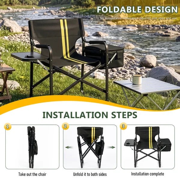 Classic Portable Folding Camping Chair, Heavy Duty Outdoor Foldable Chair for Camping, Picnic, Beach, Garden