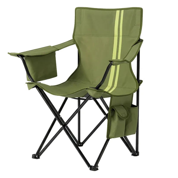 Portable Folding Camping Chair, Heavy Duty Outdoor Lawn Chair for Camping, Beach, Fishing, Picnic with Carry Bag