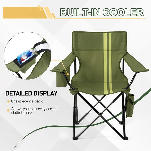 Portable Folding Camping Chair, Heavy Duty Outdoor Lawn Chair for Camping, Beach, Fishing, Picnic with Carry Bag