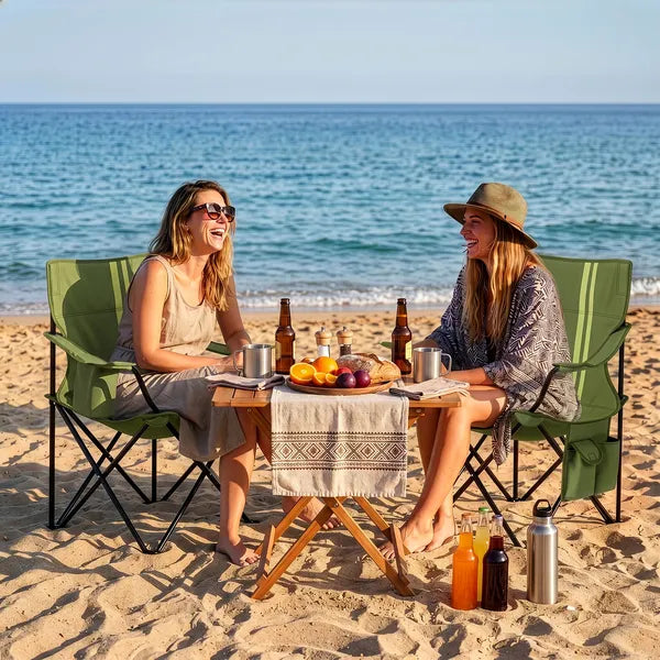 Portable Folding Camping Chair, Heavy Duty Outdoor Lawn Chair for Camping, Beach, Fishing, Picnic with Carry Bag