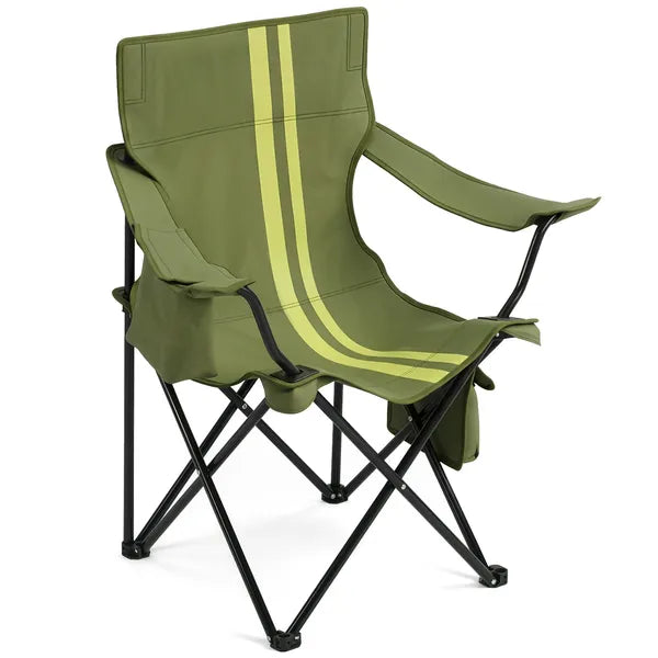 Portable Folding Camping Chair, Heavy Duty Outdoor Lawn Chair for Camping, Beach, Fishing, Picnic with Carry Bag