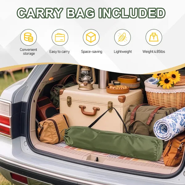 Portable Folding Camping Chair, Heavy Duty Outdoor Lawn Chair for Camping, Beach, Fishing, Picnic with Carry Bag