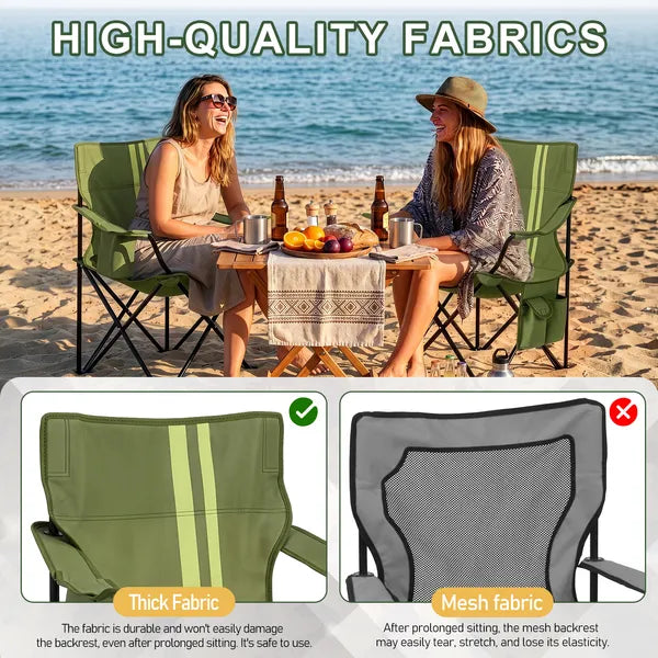 Portable Folding Camping Chair, Heavy Duty Outdoor Lawn Chair for Camping, Beach, Fishing, Picnic with Carry Bag