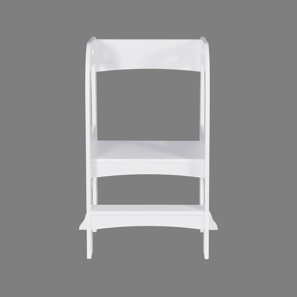 Toddler Standing Tower Step Stool, MDF Kids Kitchen Helper Stool with 50 lbs Weight Limit, Safe Elevated Learning Tower for Counter, Bathroom