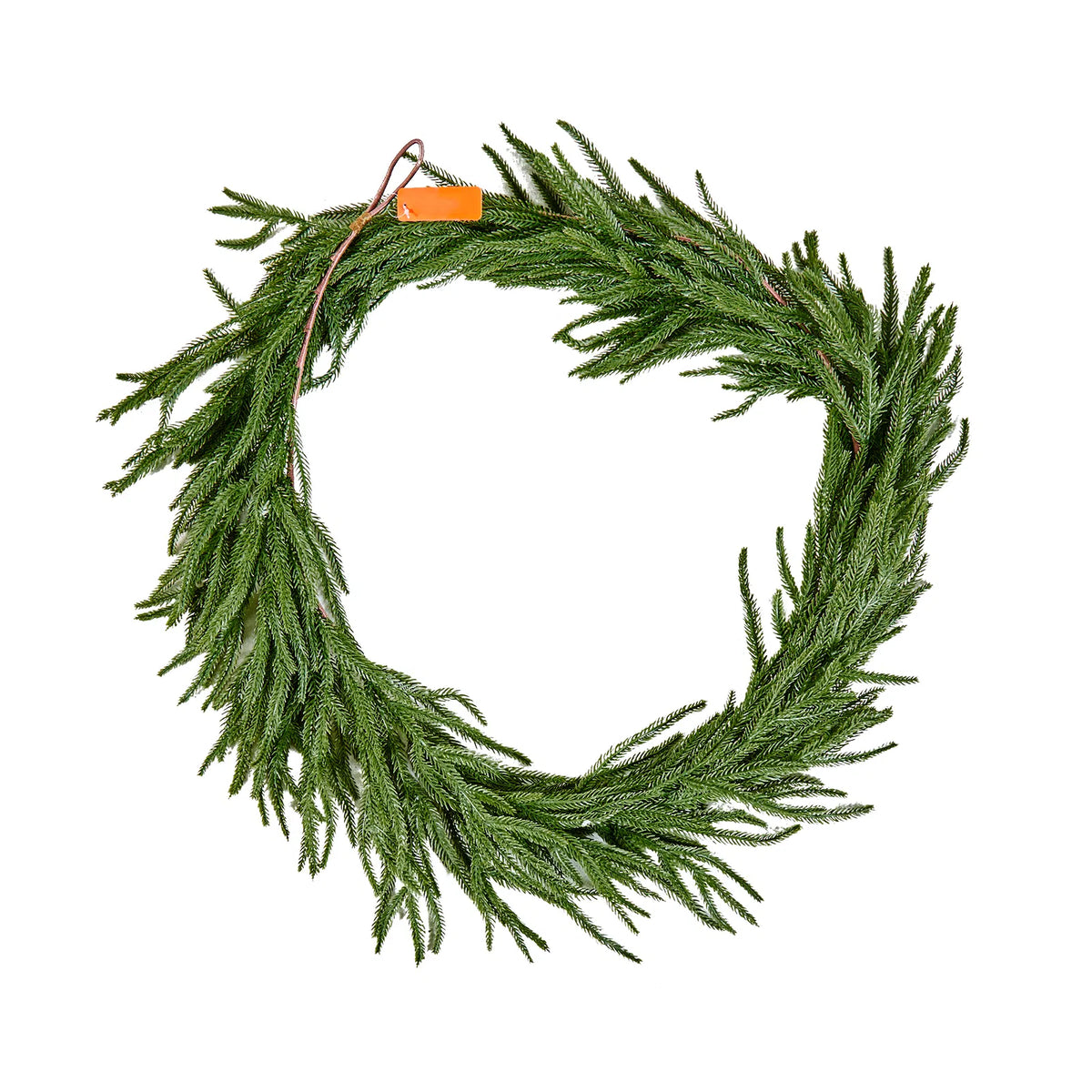 6FT Norfolk Pine Christmas Garland, Real Touch Faux Greenery, Mantel & Table Decor, Indoor Outdoor