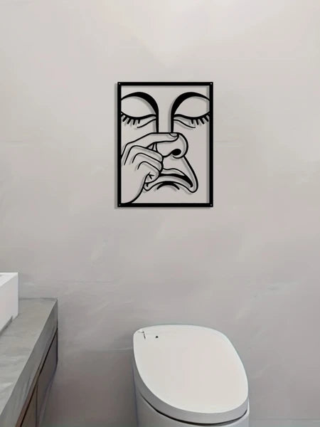 Funny Nose Picking Wall Art, Trendy Humorous Metal Wall Decor, Novelty Home Ornament for Living Room, Bedroom & Holiday Gift