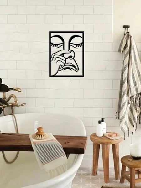 Funny Nose Picking Wall Art, Trendy Humorous Metal Wall Decor, Novelty Home Ornament for Living Room, Bedroom & Holiday Gift