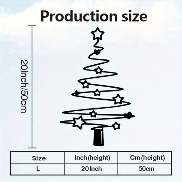 Minimalist Metal Christmas Tree Wall Art, Aluminum Silhouette Holiday Decor for Living Room, Bedroom, Mantel & Christmas Housewarming Gift