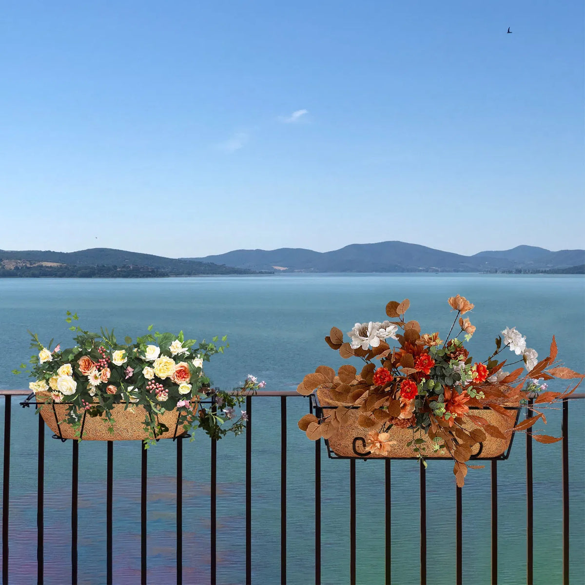 Natural Coconut Fiber Window Box Liners 24/30/36", Coir Trough Liner for Wire Baskets, Indoor & Outdoor