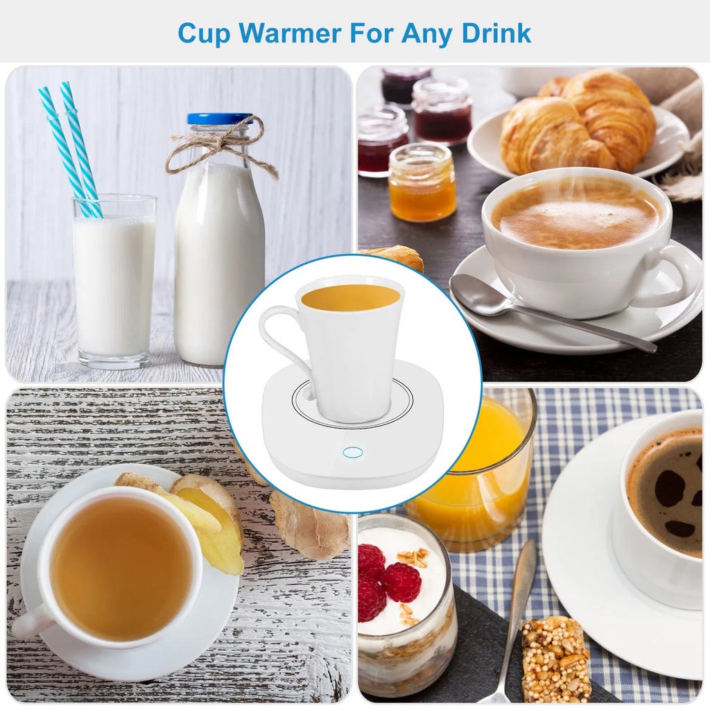 Coffee Mug Warmer with Auto Shut Off - Electric Cup Warmer Heating Pad, 3 Temperature Settings for Coffee, Tea & Milk, Office Home Desk