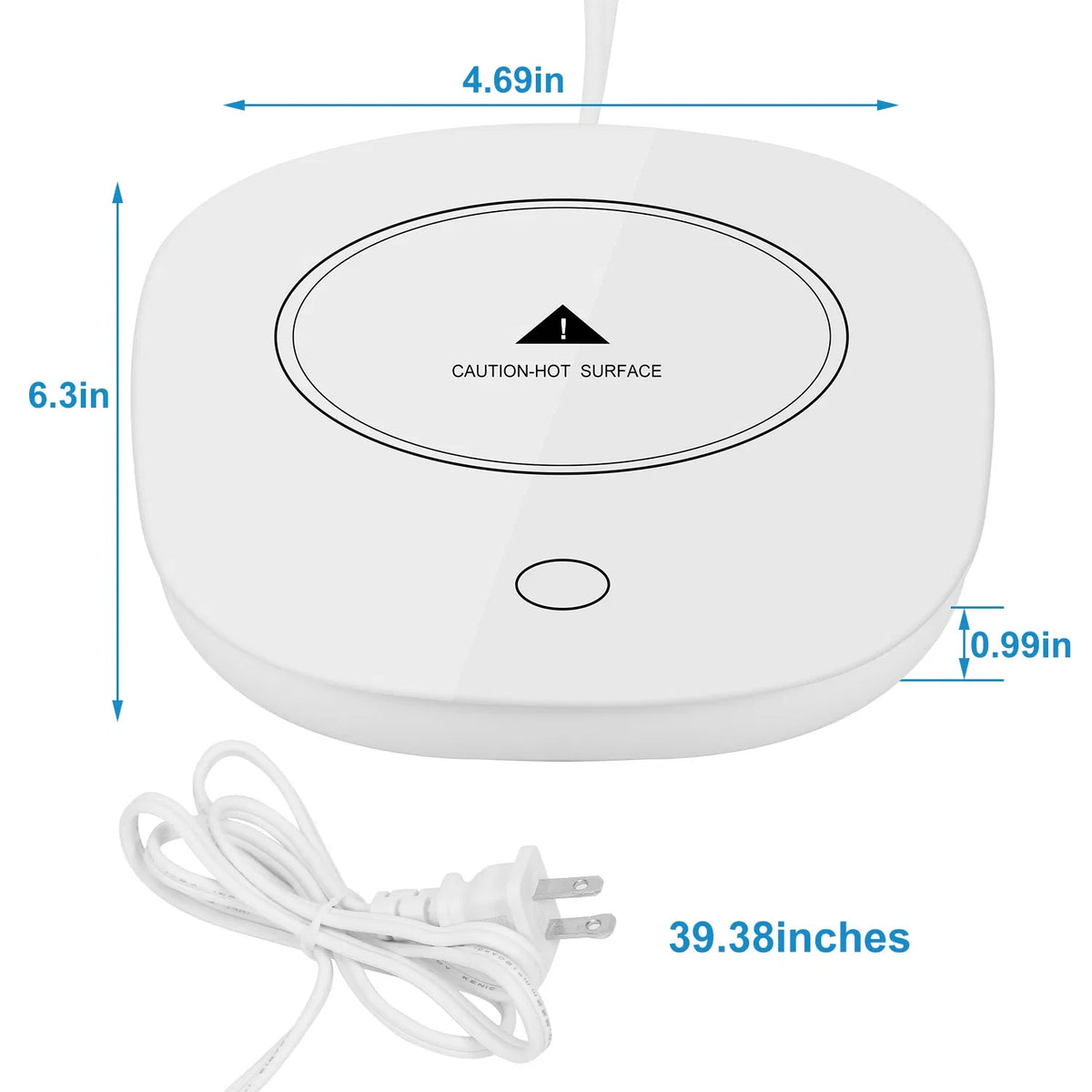Coffee Mug Warmer with Auto Shut Off - Electric Cup Warmer Heating Pad, 3 Temperature Settings for Coffee, Tea & Milk, Office Home Desk
