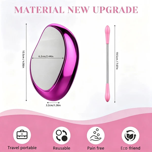 Reusable Crystal Hair Eraser for Women & Men, Manual Glass Hair Remover for Arms, Legs & Body