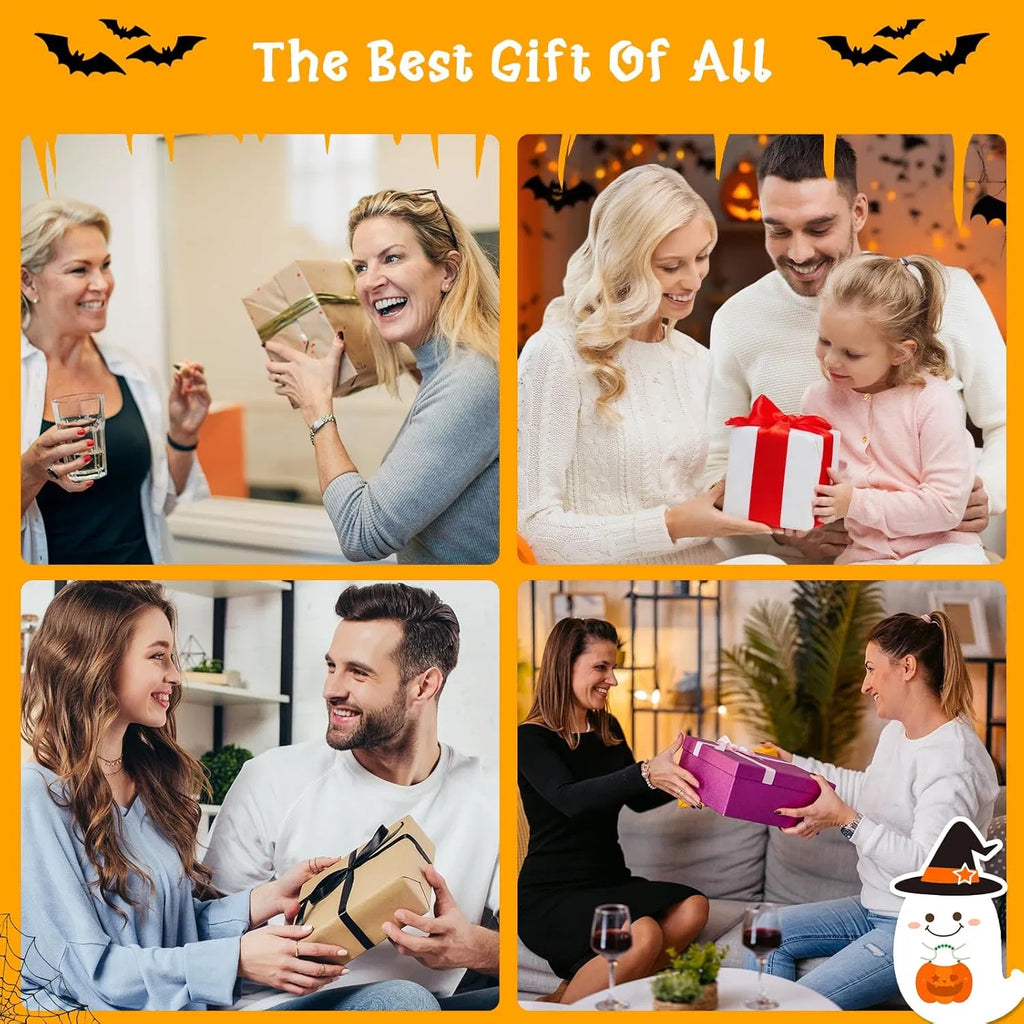 6-Inch Ghost Reading Book LED Night Light, Resin Light‑Up Ghost Figurine, Indoor Halloween Tabletop Decor for Desk, Shelf & Bedroom