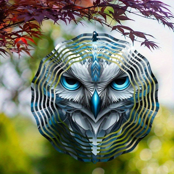 10 Inch Rotating Hanging Wind Chime, Eagle‑Pattern Outdoor Decor for Balcony & Courtyard, Ideal Summer Holiday Gift