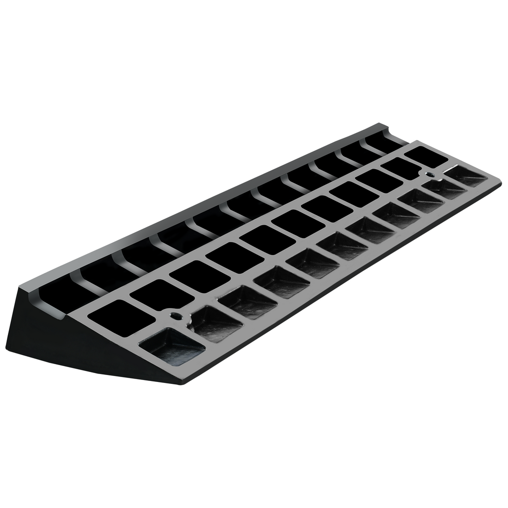 3.7" Rise Rubber Curb Ramp, 39.4" Long Threshold Ramp for Doorways, Heavy Duty Wheelchair Ramp for Home, Groceries & Vehicles, 15T Load Capacity