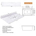 43 Inch Bathroom Vanity Top with Undermount Rectangle Sink, White Marble Engineered Stone Countertop with 4 Inch Backsplash