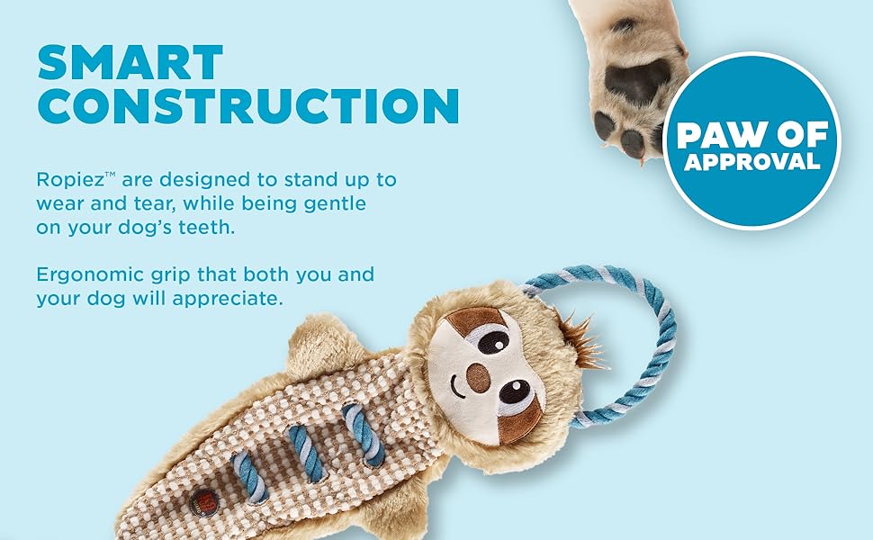 ZippyPaws  Dog Tug Toy for Tugging Squeaky Fun, 15.4 Inch Giraffe, Yellow, Small
