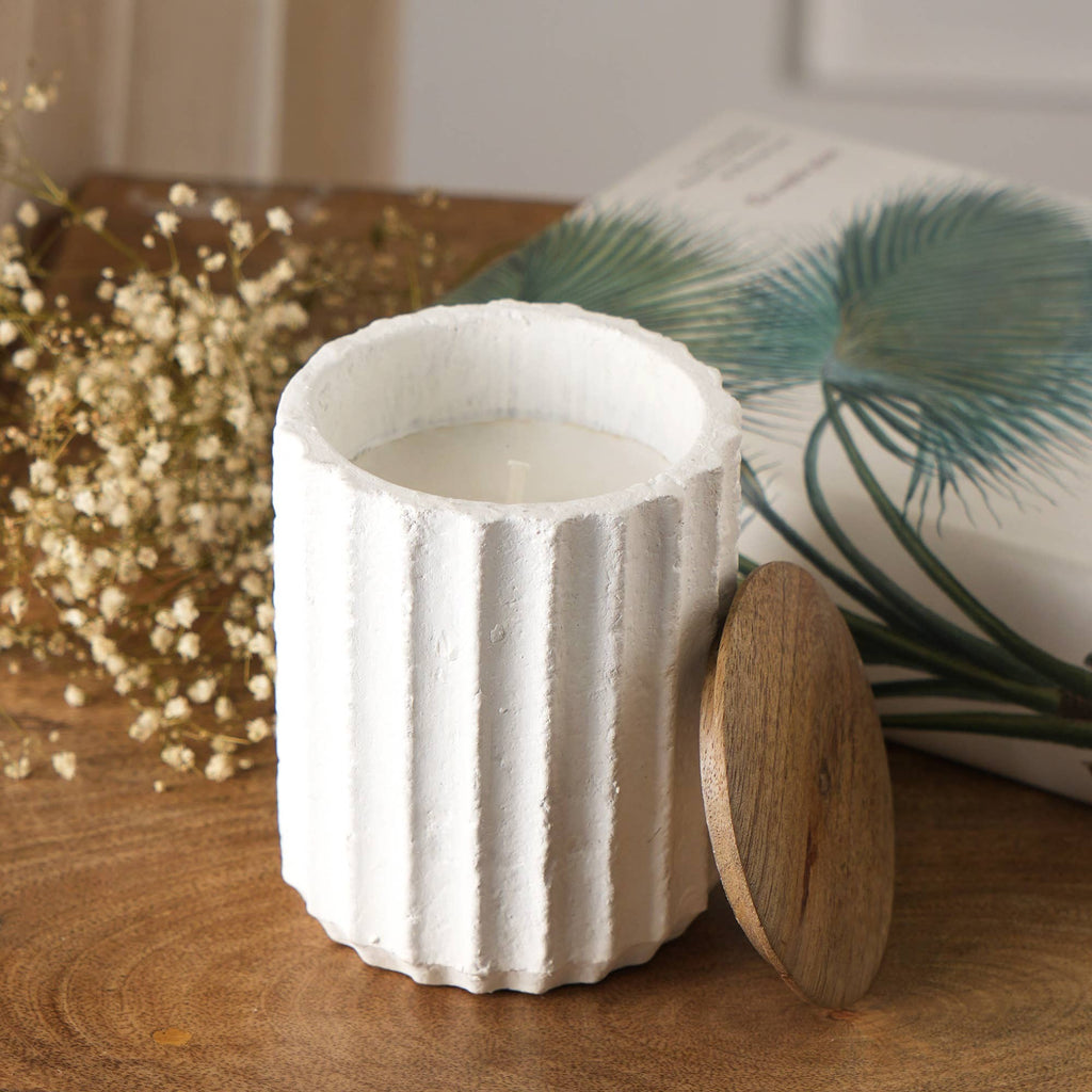 Candle Ecomix Wax Fill With Wooden Lid - Vanilla Lavender, 6oz