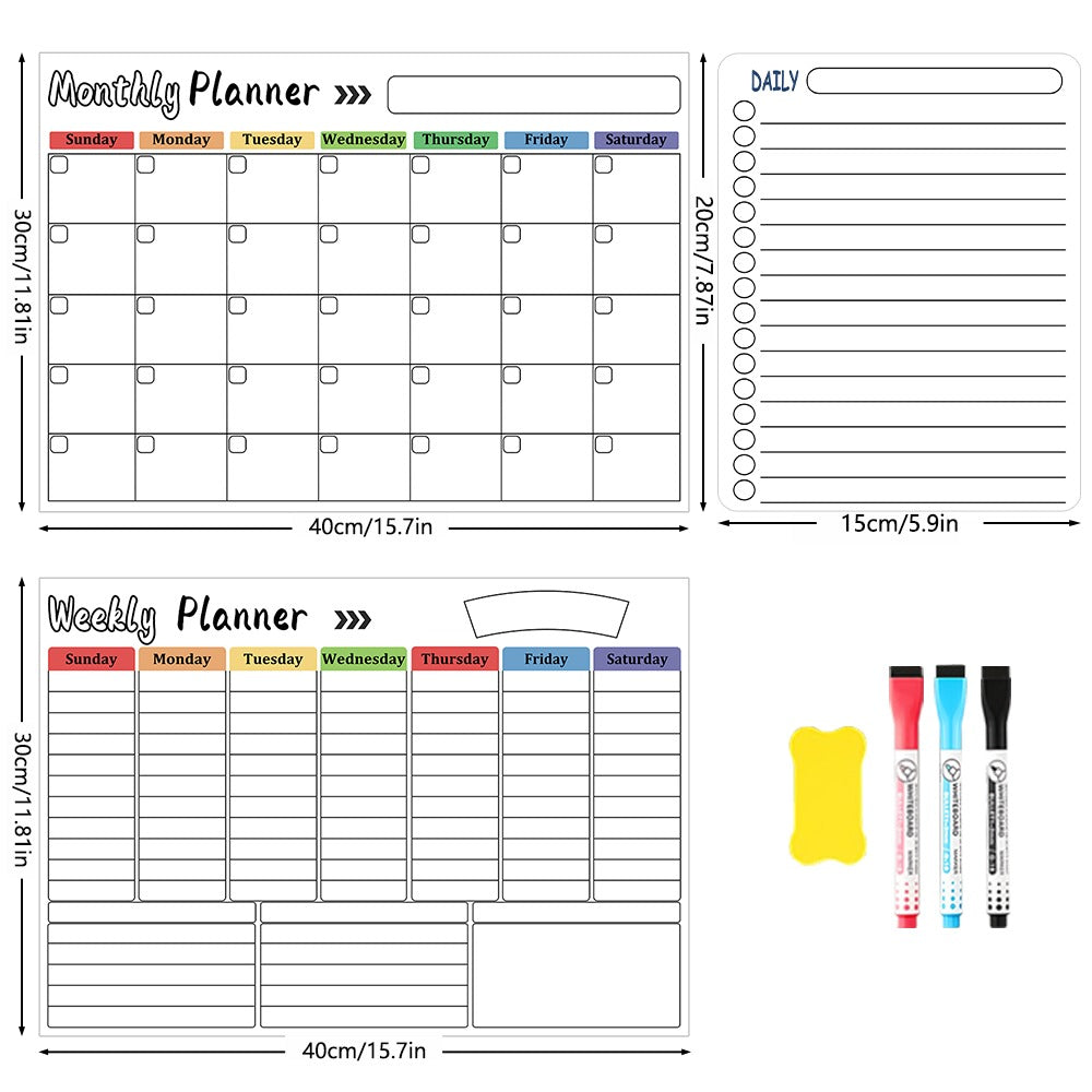 Magnetic refrigerator message board, personalized creative sticker erase anytime you want to record, kitchen warmth sign