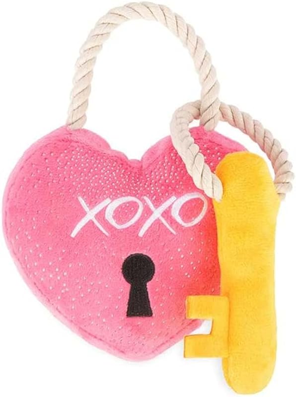 ZippyPaws Dog Toys - Love Bug Valentine's Day Themed Durable Squeaker Chew Toys, Great for Puppies & Small, Medium, Large Dogs - Machine Washable, Recycled Materials