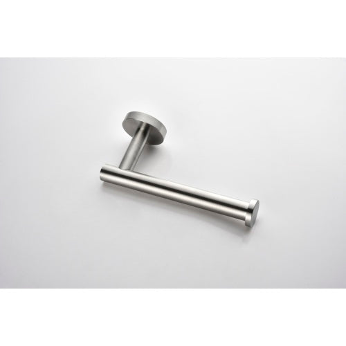 AEELLEEA 4-Piece Brushed Nickel Bathroom Set, 23.6" Double Towel Bar Ring Toilet Paper Holder Robe Hook Wall Mount Kit