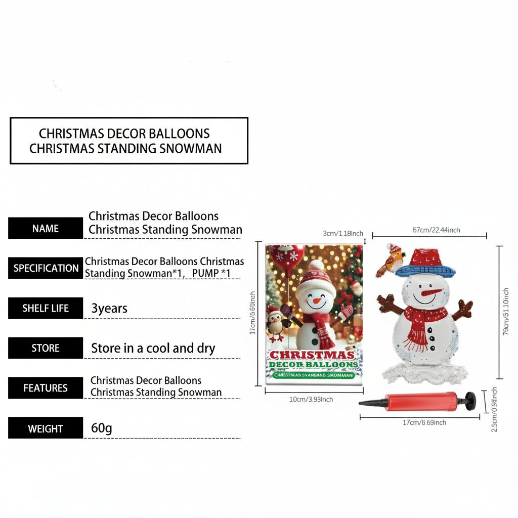 Dowmoo Christmas Balloons Balloon Standing Santa Claus Reindeer Christmas Tree Event Atmosphere Decoration